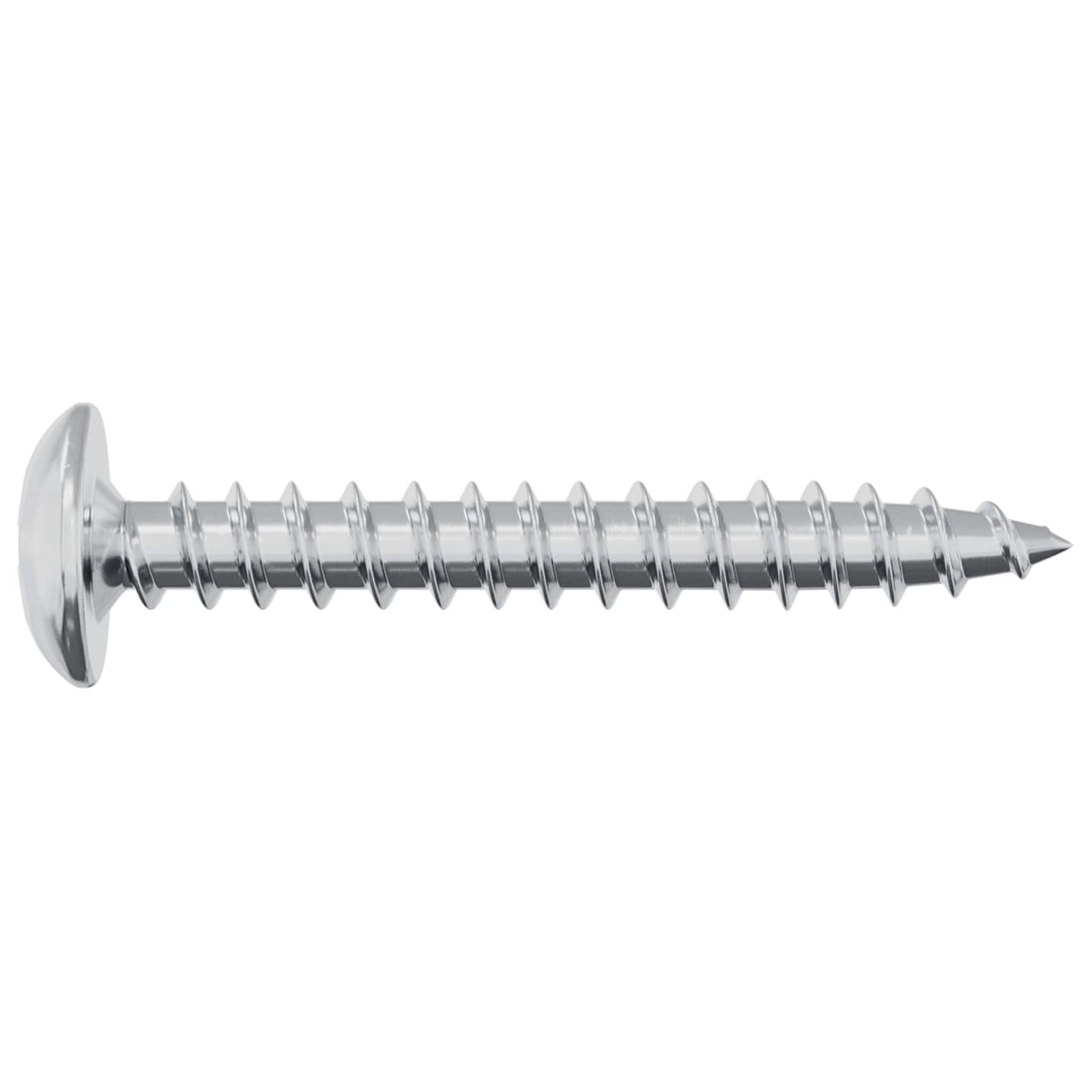 Wood Screws 12 pcs Silver M4 x 28 mm Steel