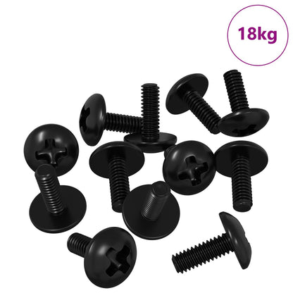 Sleeve Screws 8182 pcs Black M4 x 10 mm Iron