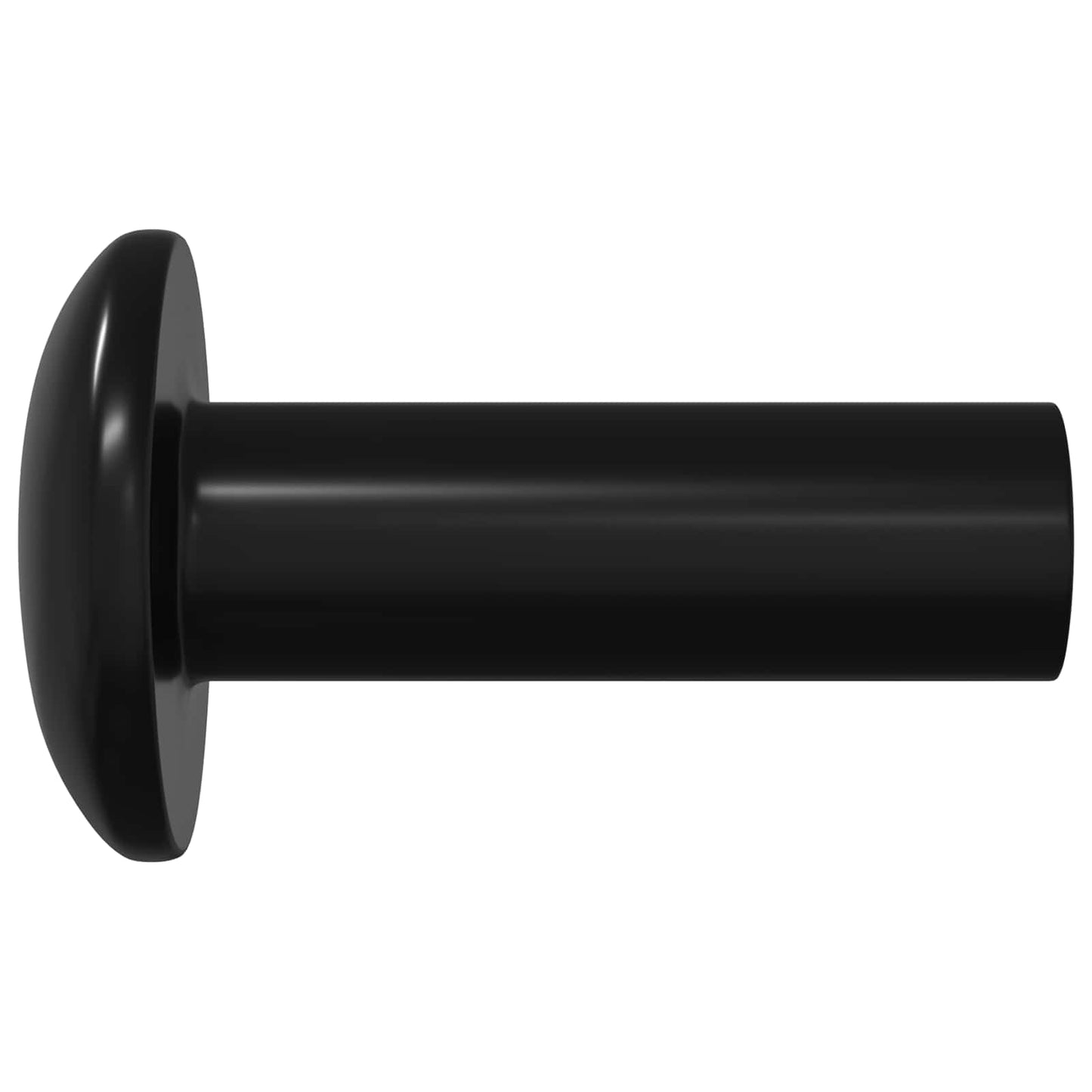 Sleeve Nuts 12 pcs Black M4 x 14.5 mm Metal