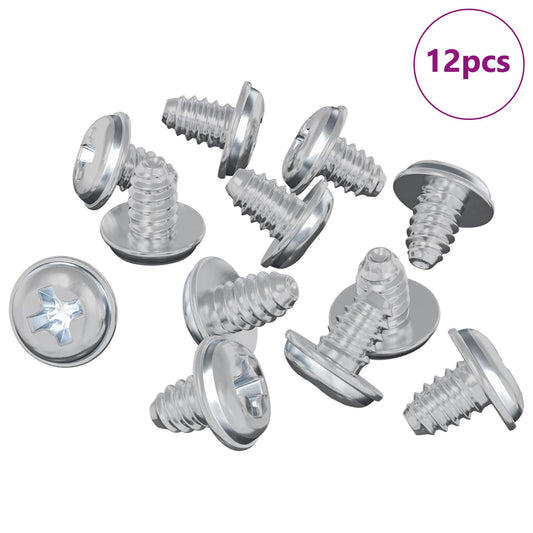 Lock Screws 12 pcs Silver M4 x 5 mm Iron