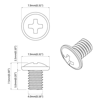 Lock Screws 19149 pcs Silver Iron