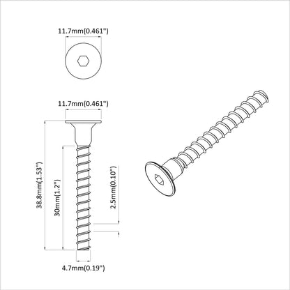 Socket Cap Head Screw 12 pcs Black M5 x 40 mm Iron