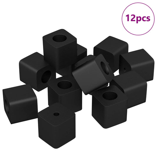 Drawer Holder 12 pcs Black 15 x 15 x 15mm PP Copolymer