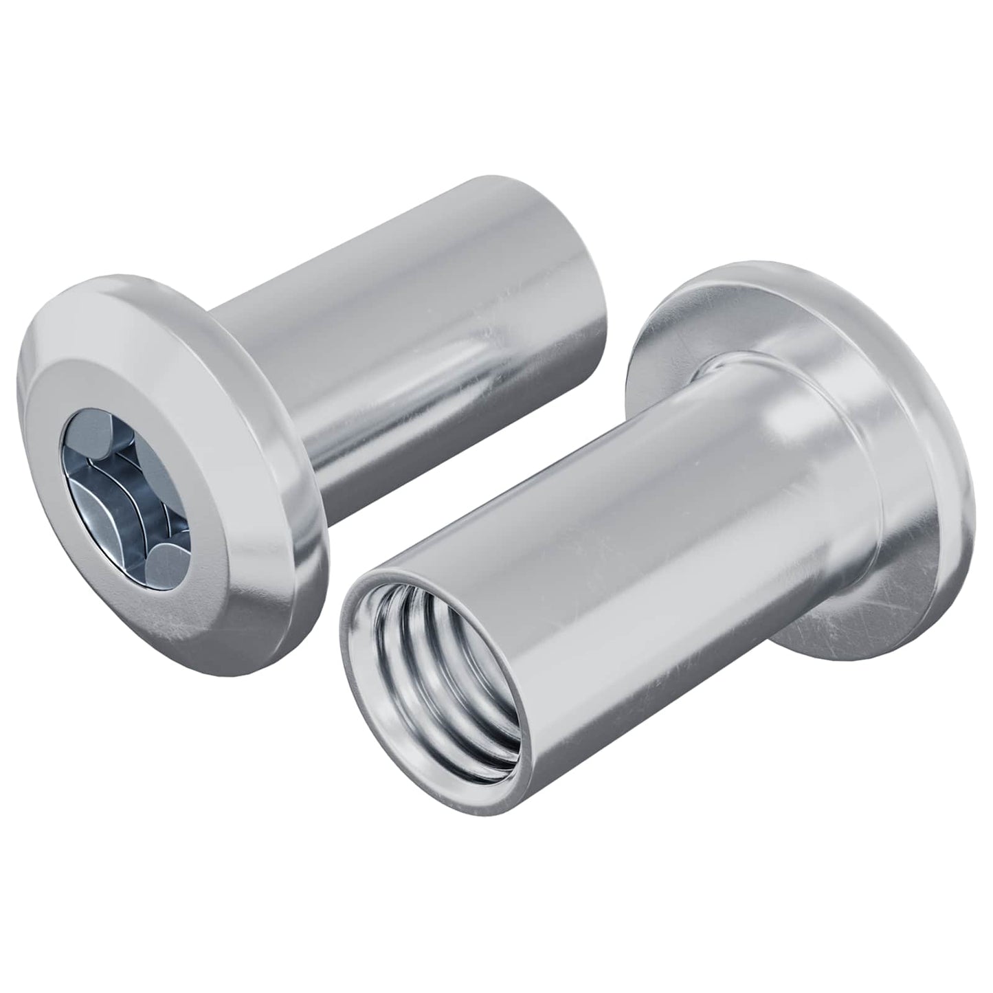 Lock Nut 2 pcs Nickel M6 x 15 mm Steel