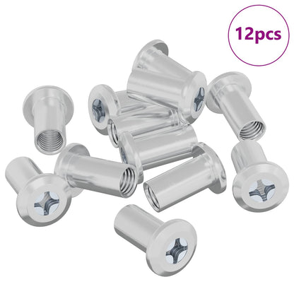 Lock Nut 12 pcs Nickel M6 x 15 mm Steel