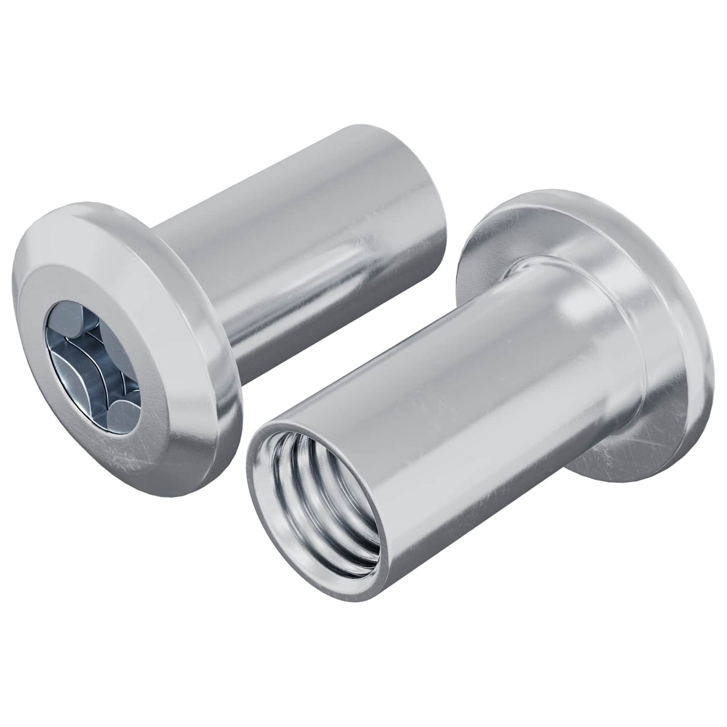 Lock Nut 2 pcs Nickel M6 x 25 mm Steel