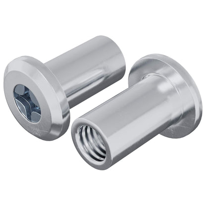 Lock Nut 2 pcs Silver M6 x 15 mm Steel