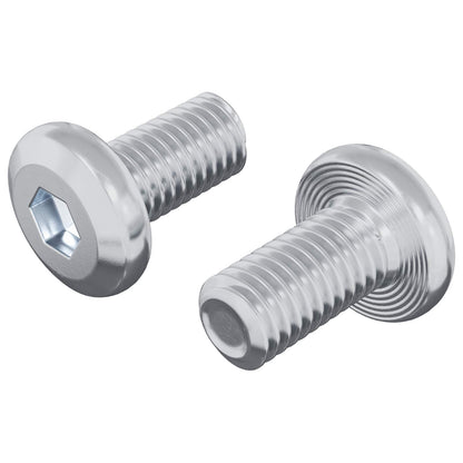 Lock Screw Plain 2 pcs Silver M6 x 12 mm Steel