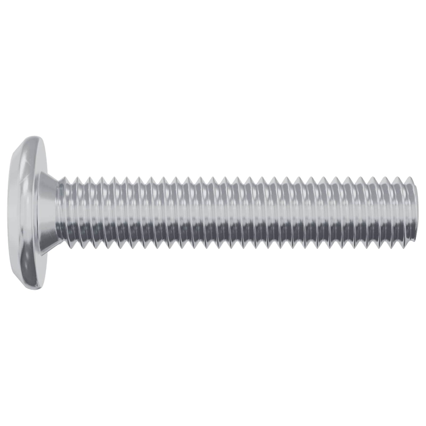 Lock Screw Plain 12 pcs Silver M6 x 30 mm Steel