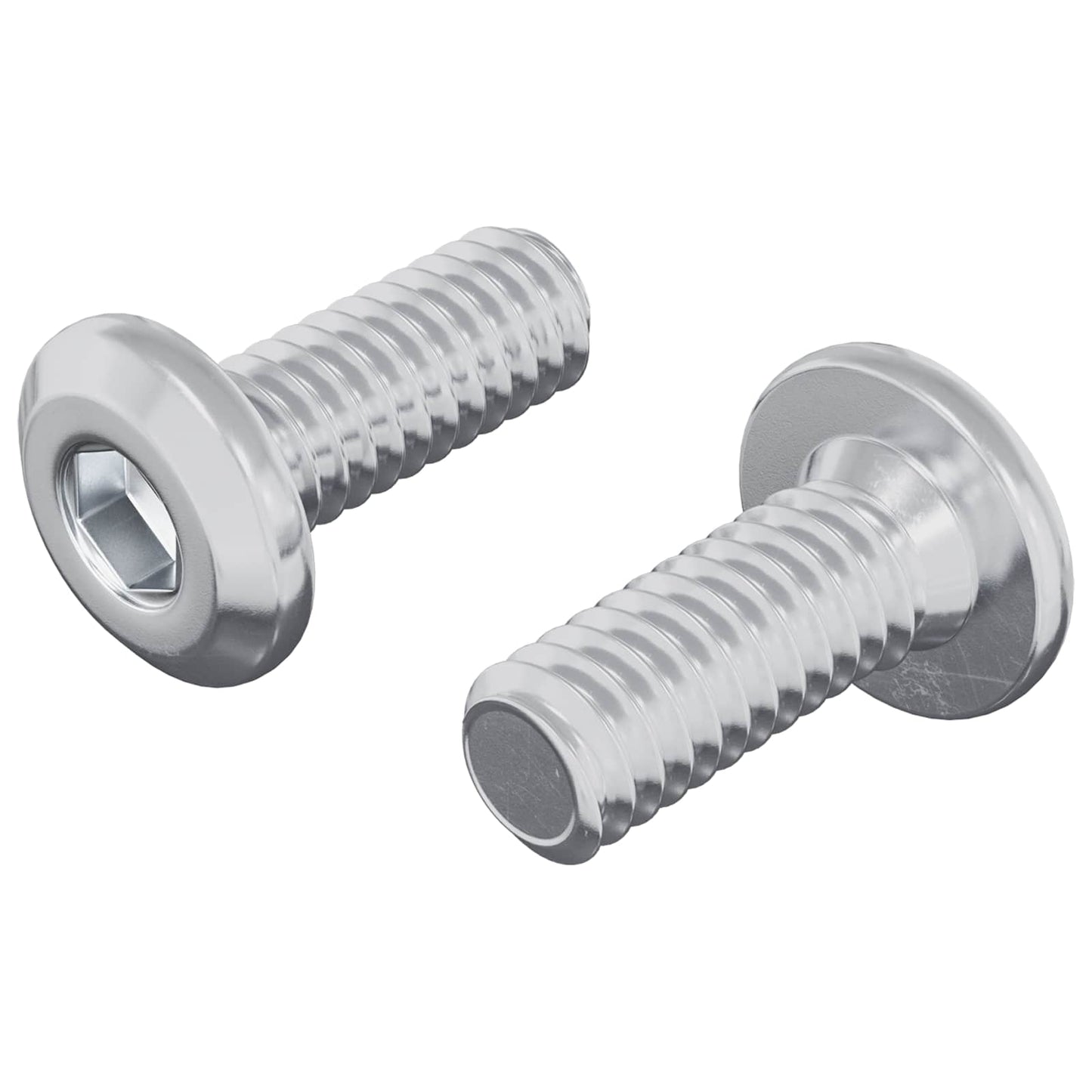 Head Lock Screw 2 pcs Silver M6 x 15 mm Steel