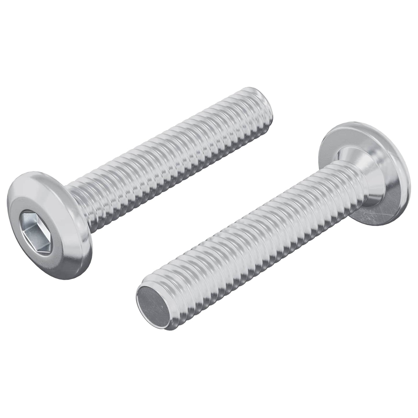 Head Lock Screw 2 pcs Silver M6 x 30 mm Steel