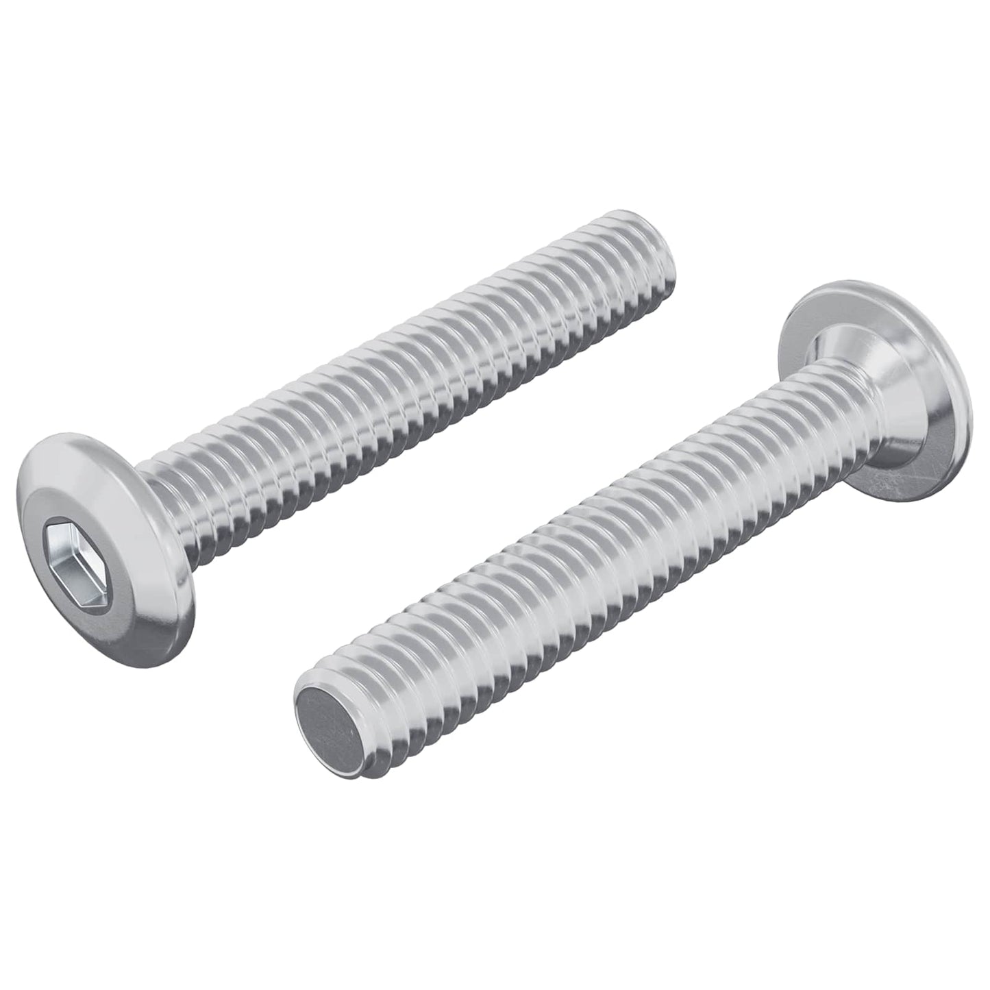 Head Lock Screw 2 pcs Silver M6 x 35 mm Steel