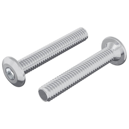 Head Lock Screw 2 pcs Silver M6 x 35 mm Steel