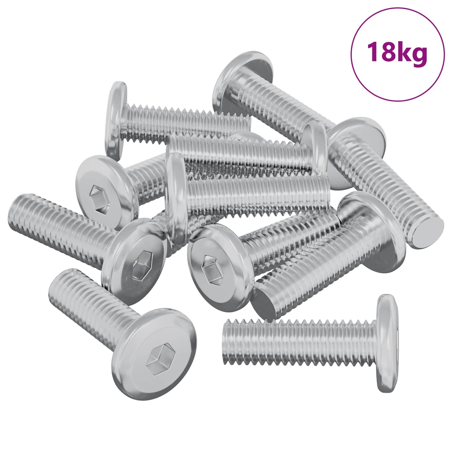 Screw 1593 pcs Silver 8 x 25 mm Steel