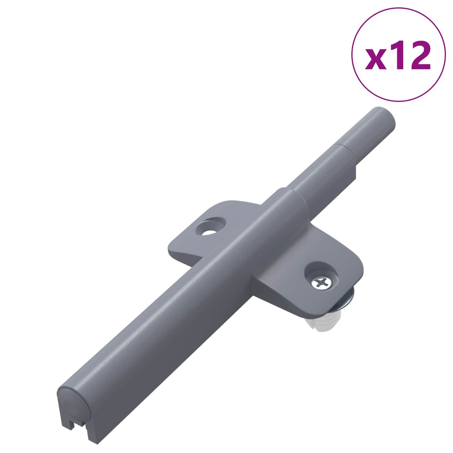 Soft Close Damper 12 pcs Grey 125 x 47 x 15 mm PP