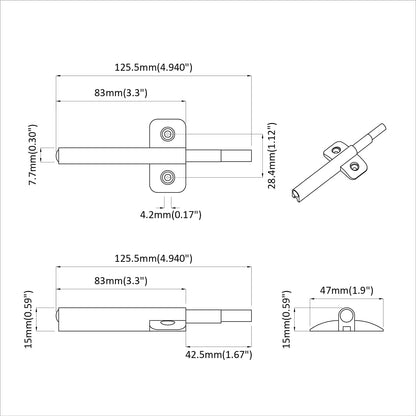Soft Close Damper 12 pcs Grey 125 x 47 x 15 mm PP