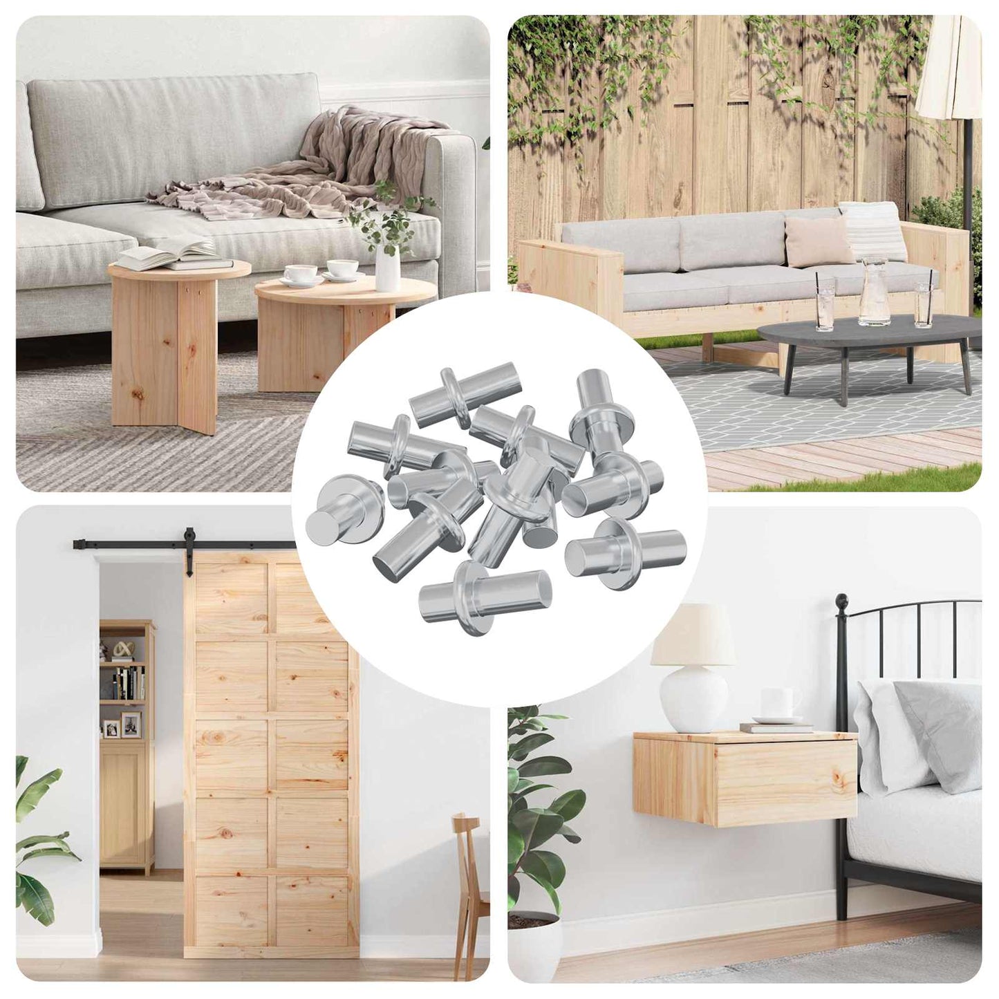 Shelf Peg 4500 pcs Silver 8.6 x 8.6 x 14.6 mm Steel