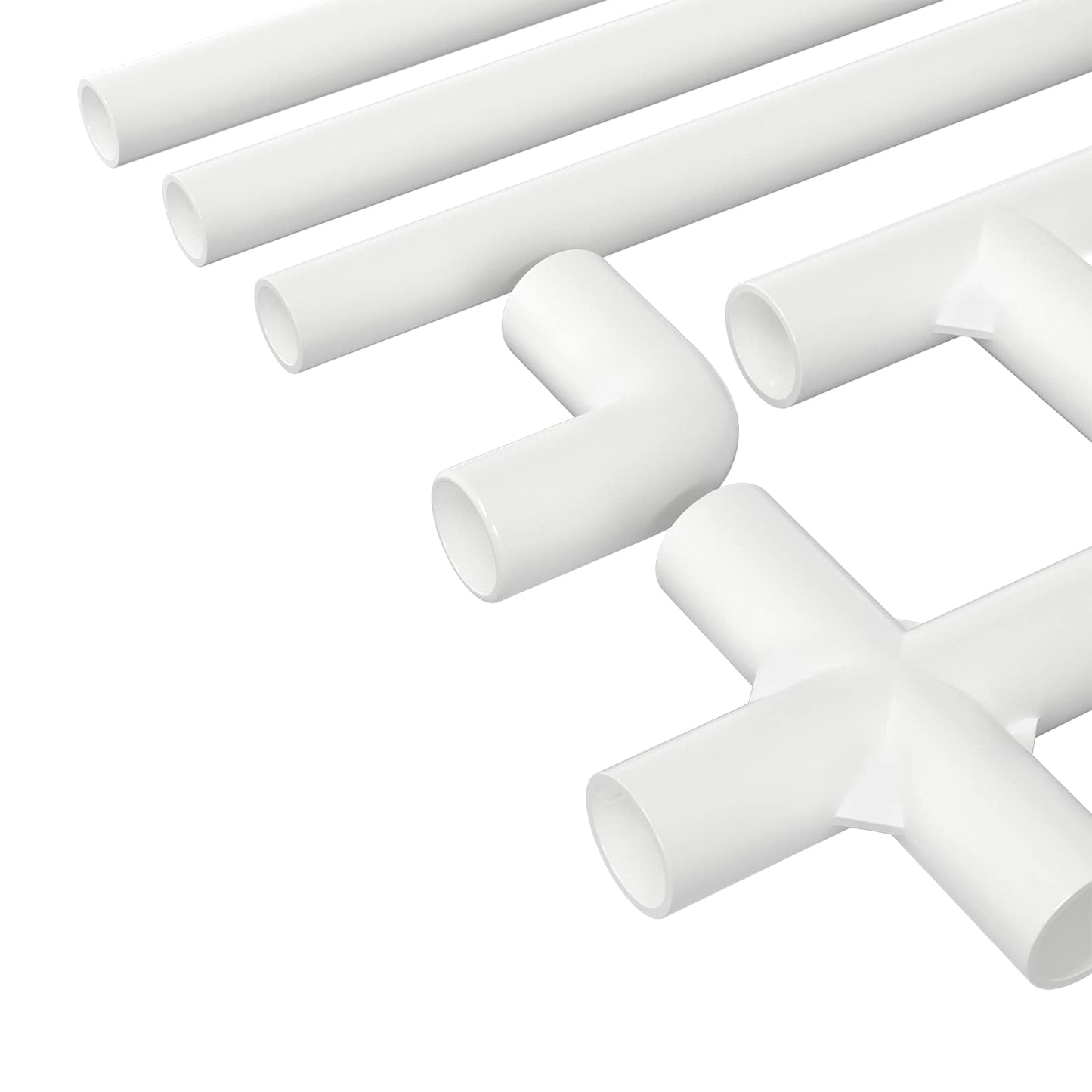 PVC Pipe 2 pcs White 12.2 x 1.8 x 500 mm PP and PE