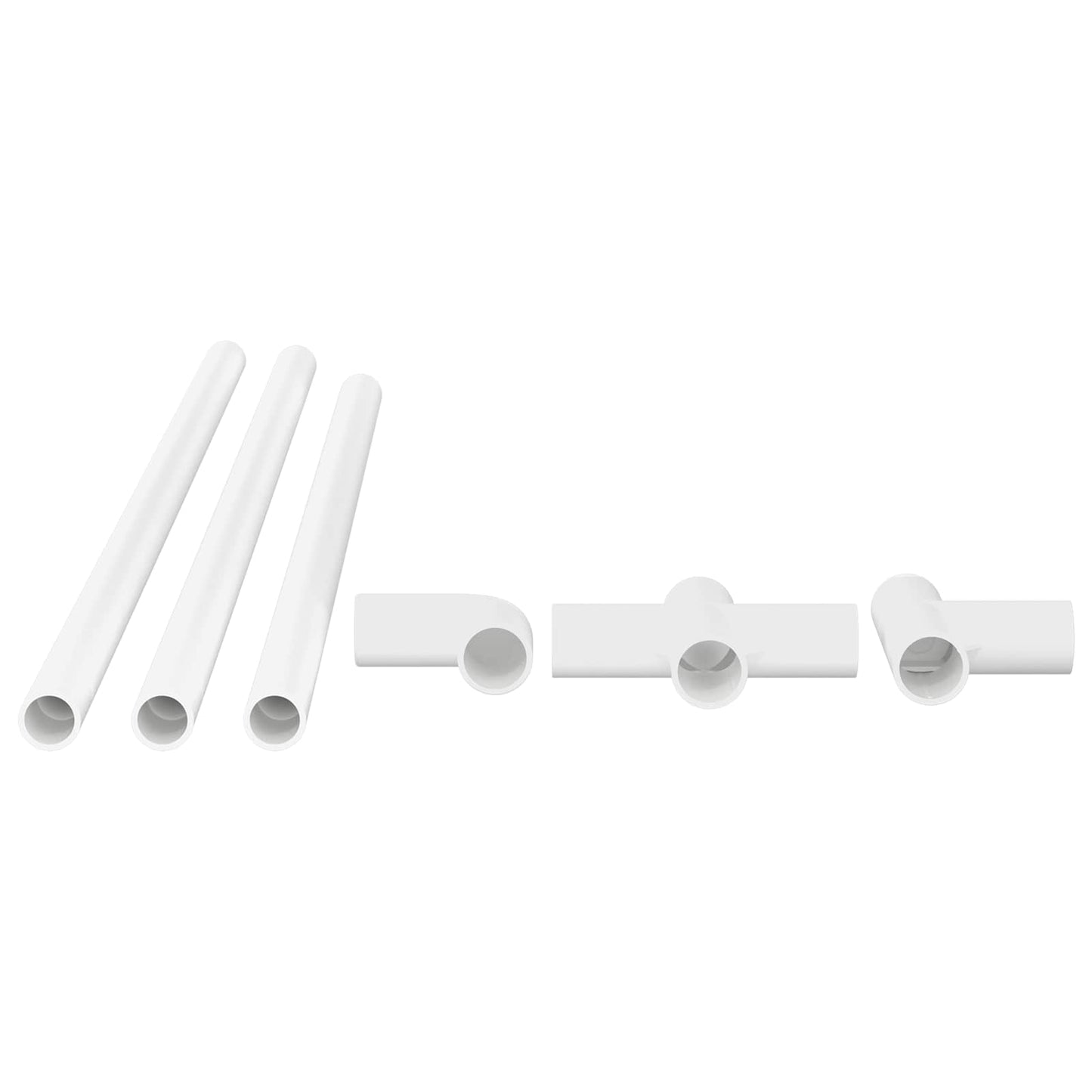 PVC Pipe 2 pcs White 12.2 x 1.8 x 500 mm PP and PE