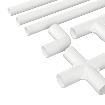 PVC Pipe 12 pcs White 12.2 x 1.8 x 500 mm PP and PE