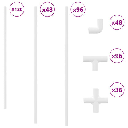 PVC Pipe 12 pcs White 12.2 x 1.8 x 500 mm PP and PE