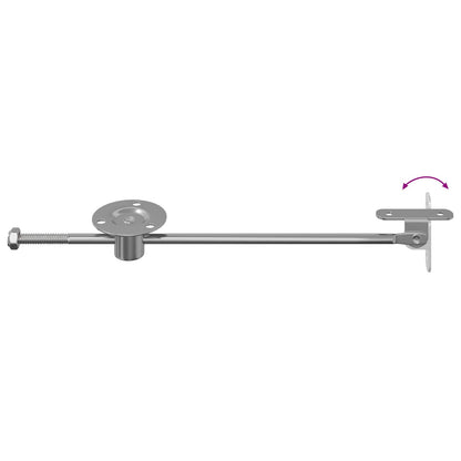 Pull Rod Hinge 2 pcs Silver 190 mm Iron