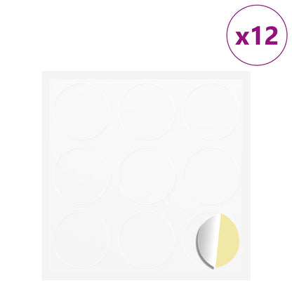 Sticker 12 pcs White Ø 20 x 0.5 mm Paper