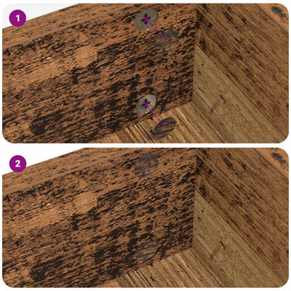 Self-adhesive Screw Cover 12 pcs Old Wood Ø 20 x 0.5 mm