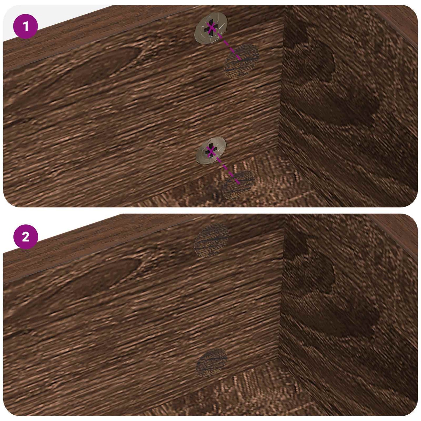 Self-adhesive Screw Cover 12 pcs Brown Oak Ø 20 x 0.5 mm