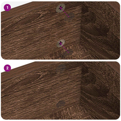 Self-adhesive Screw Cover 12 pcs Brown Oak Ø 20 x 0.5 mm