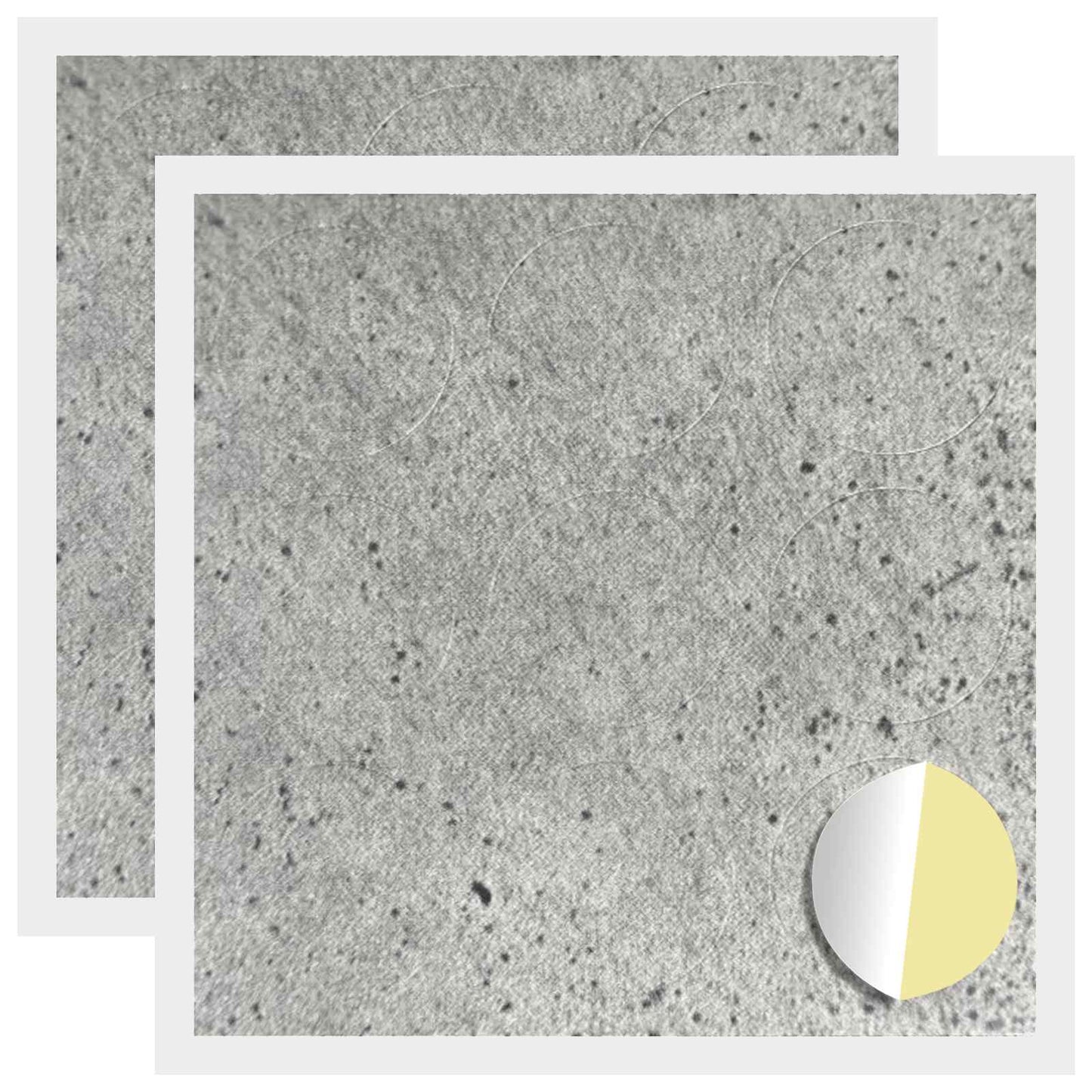 Self-adhesive Screw Cover 2 pcs Concrete Grey Ø 20 x 0.5 mm