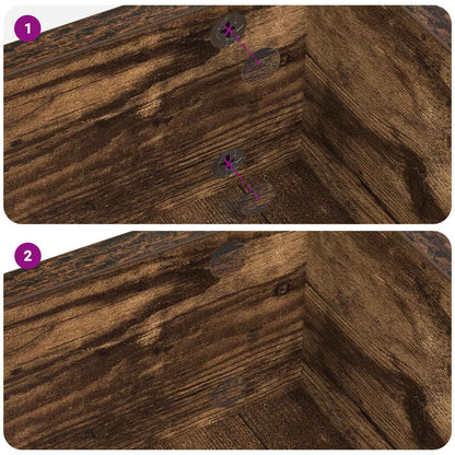 Self-adhesive Screw Cover 2 pcs Smoked Oak Ø 20 x 0.5 mm