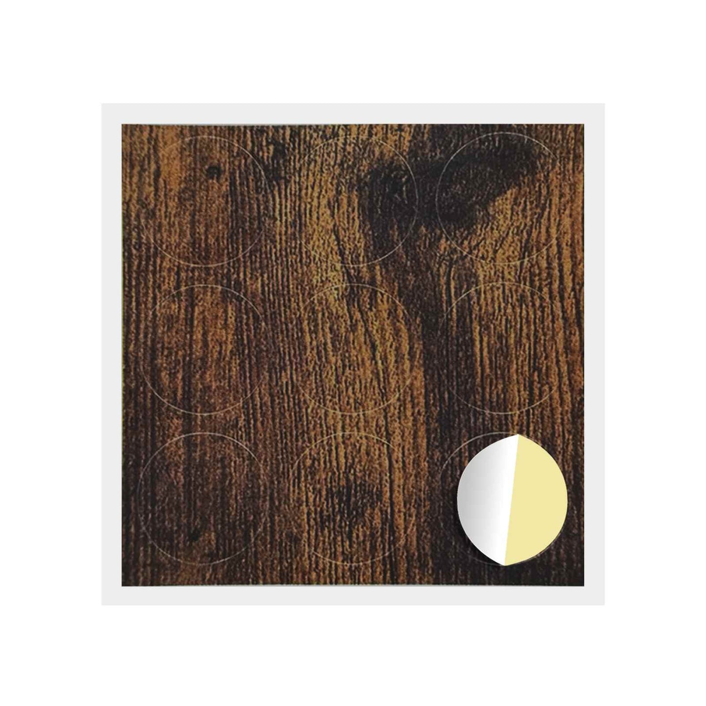 Self-adhesive Screw Cover 12 pcs Smoked Oak Ø 20 x 0.5 mm
