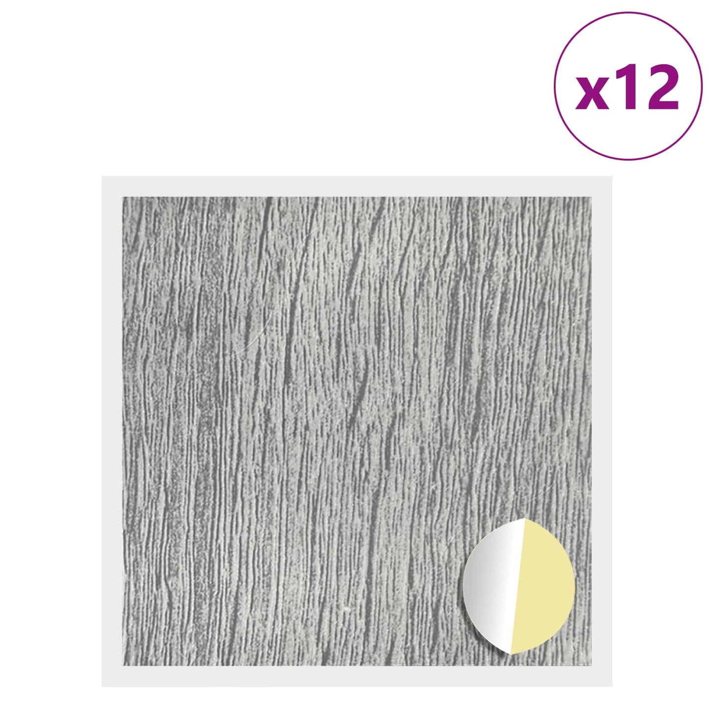 Self-adhesive Screw Cover 12 pcs Grey Sonoma Ø 20 x 0.5 mm