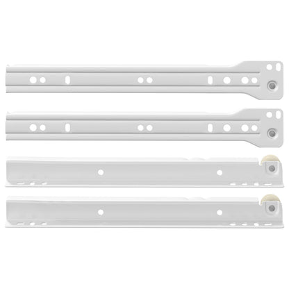 Drawer Slide 2 pcs White 250 mm Steel