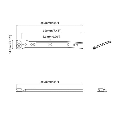 Drawer Slide 87 pcs White Steel