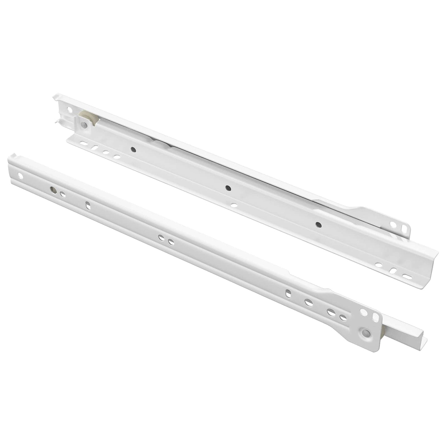 Drawer Slide 2 pcs White 300 mm Steel