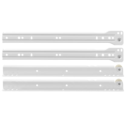 Drawer Slide 2 pcs White 300 mm Steel