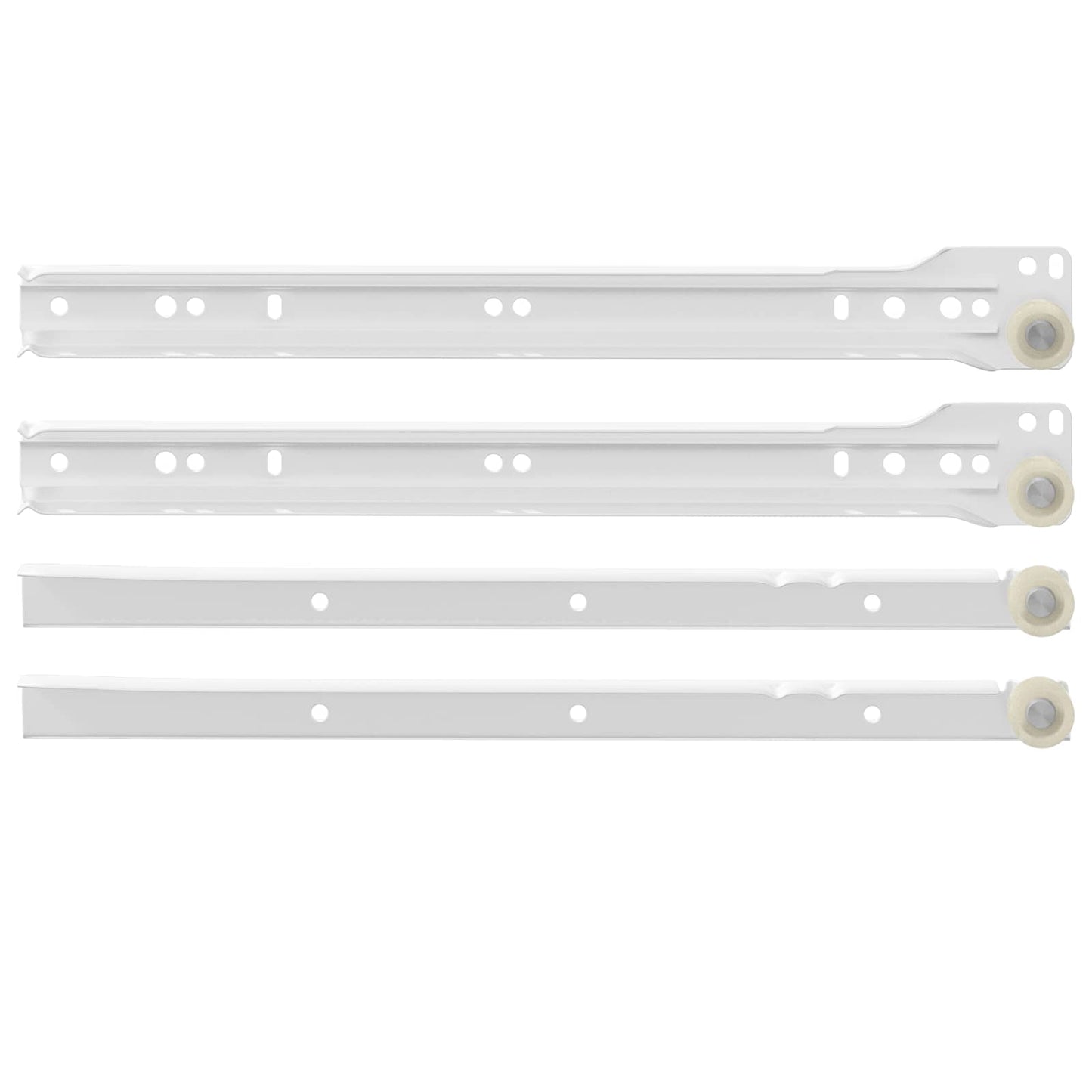 Drawer Slide 2 pcs White 300 mm Steel