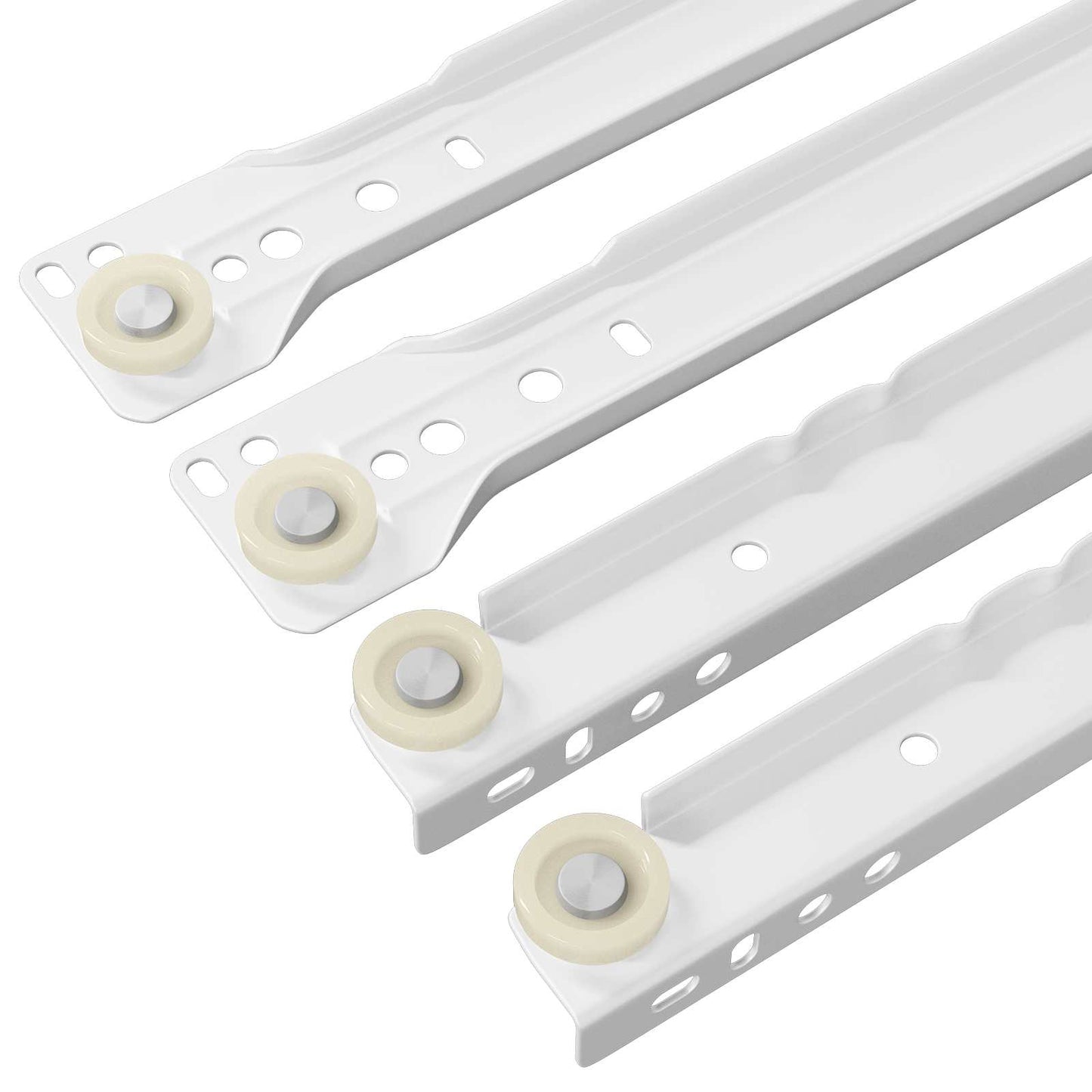 Drawer Slide 12 pcs White 300 mm Steel