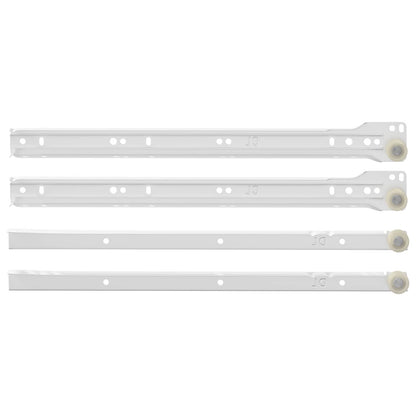 Drawer Slide 2 pcs White 350 mm Steel