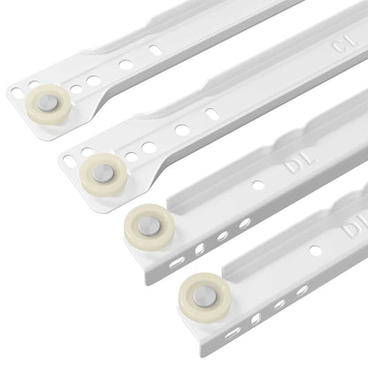 Drawer Slide 12 pcs White 350 mm Steel