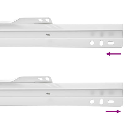 Drawer Slide 12 pcs White 350 mm Steel