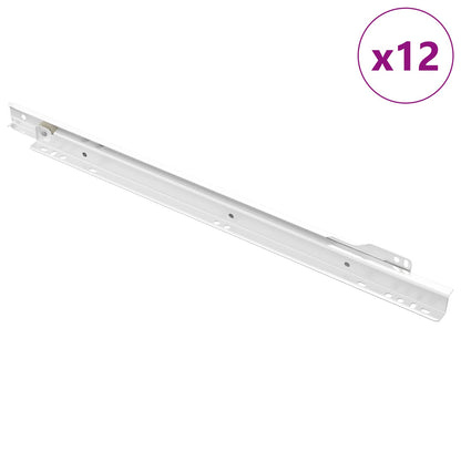Drawer Slide 12 pcs White 400 mm Steel