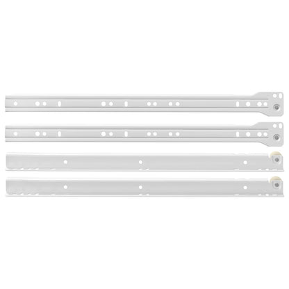 Drawer Slide 12 pcs White 400 mm Steel