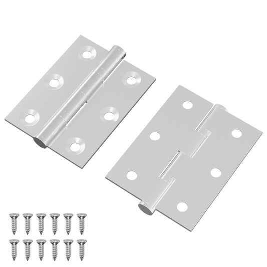 Hinge 2 pcs Silver 50 x 38 x 1.3 mm Steel