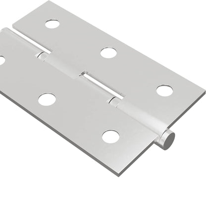 Hinge Plain 2 pcs Silver 58 x 35 x 1 mm Steel