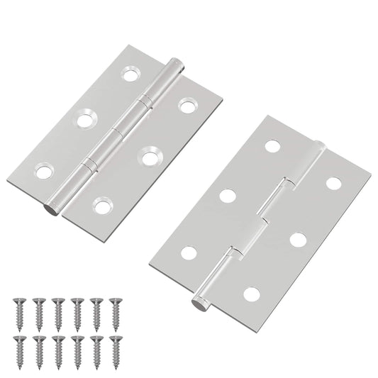 Hinge Plain 2 pcs Silver 58 x 35 x 1 mm Steel