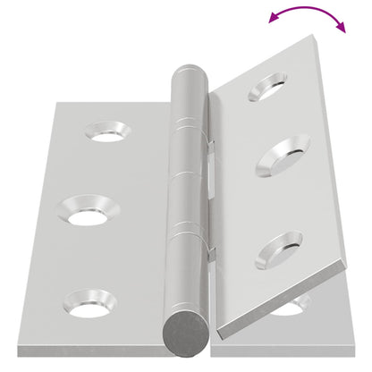 Hinge Plain 2 pcs Silver 58 x 35 x 1 mm Steel
