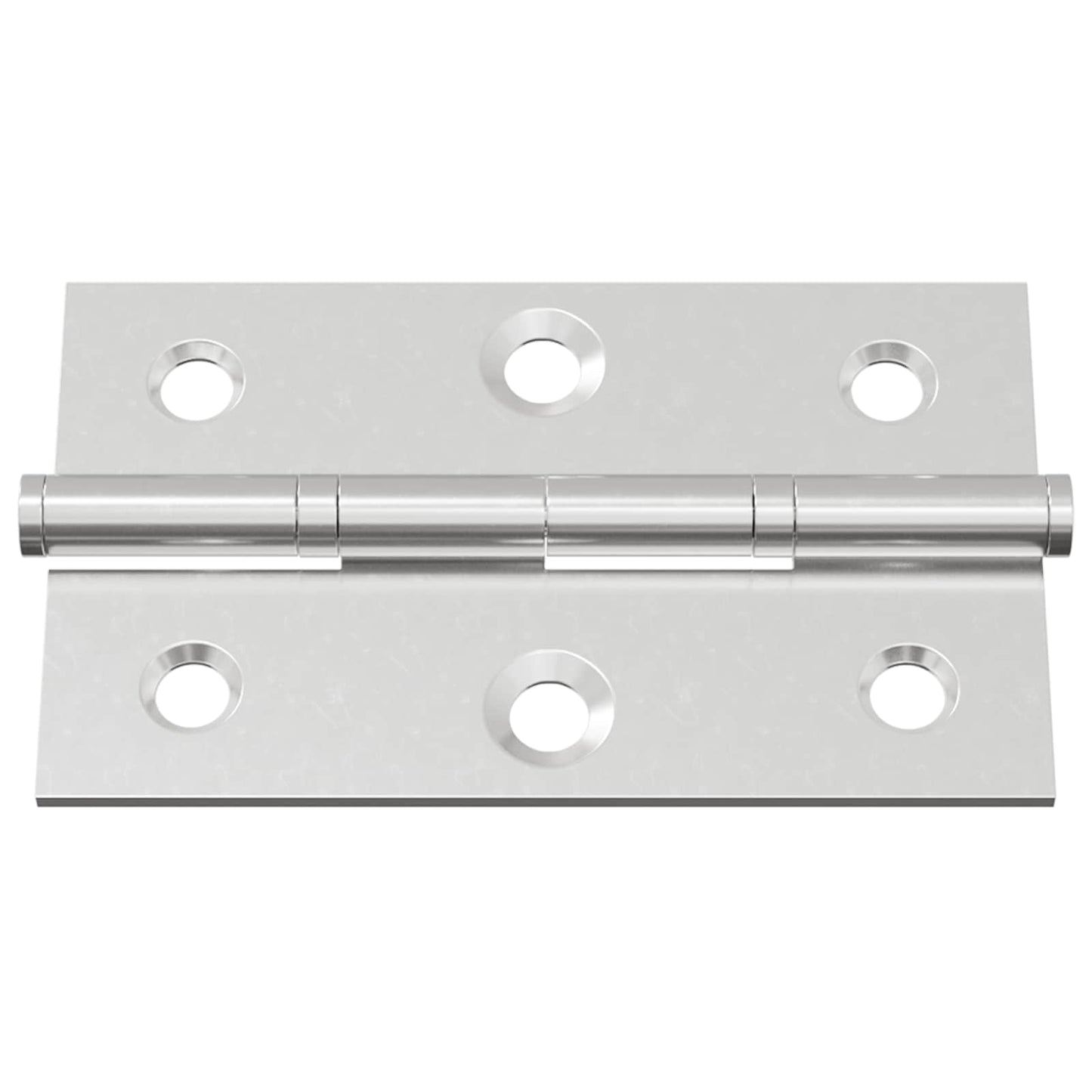 Hinge Plain 2 pcs Silver 58 x 35 x 1 mm Steel